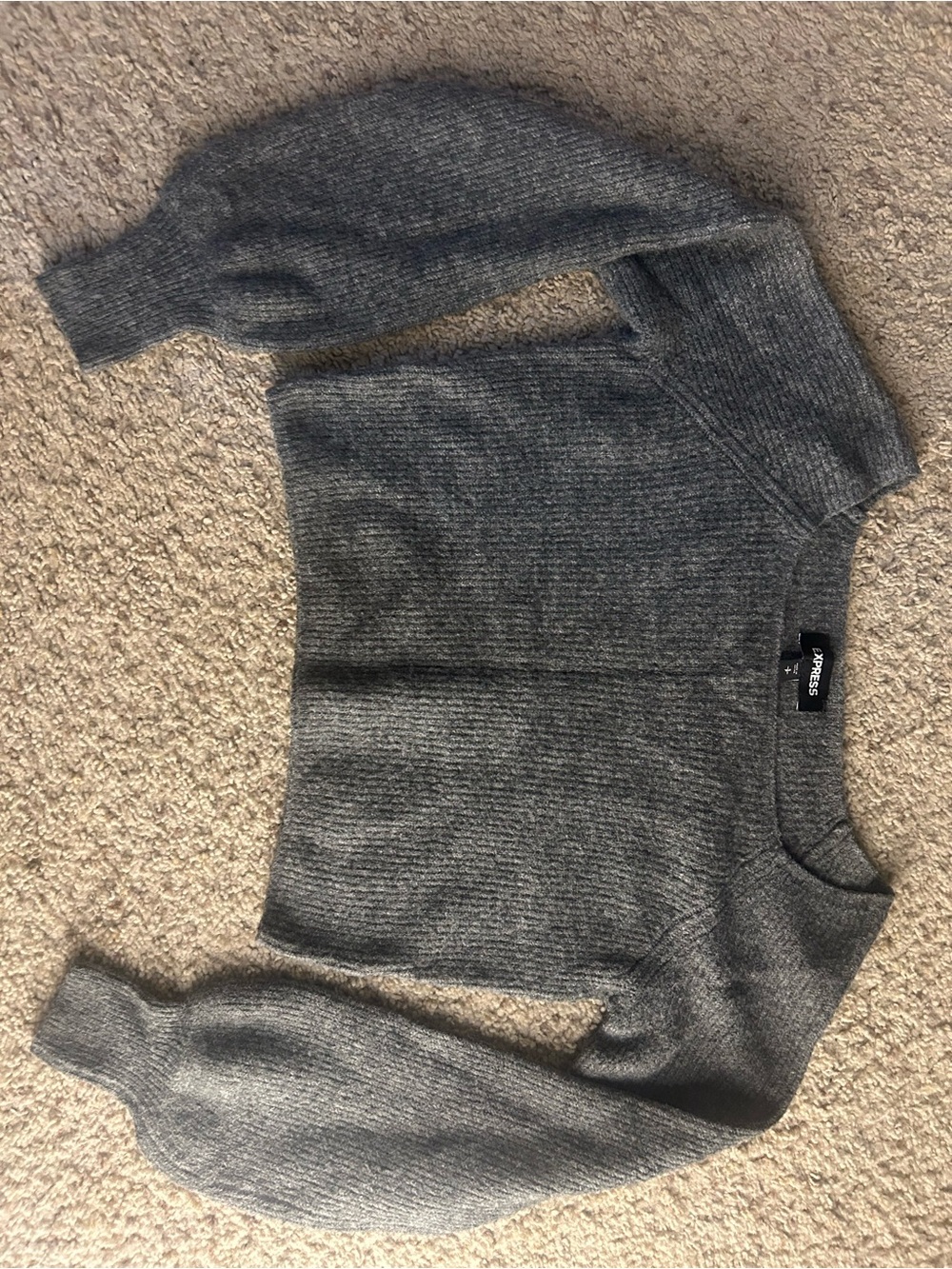 Express Women's Cropped Crewneck Sweater